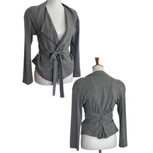 Magdalena Valevska Wrap Jersey Blazer Top | Size 8 | Made in Australia